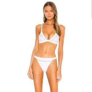 Tularosa Zilla Bikini White Swimsuit Set sz M